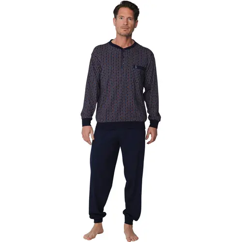 Robson Heren Pyjama katoen - Donkerblauw