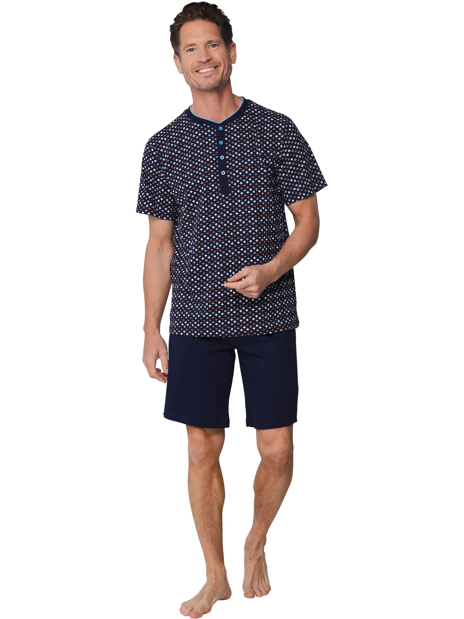 Pastunette heren shortama - Donkerblauw - Cabana Pastunette heren shortama - Donkerblauw - Cabana