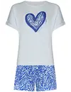 Rebelle dames shortama - Blue Bay - Zomer pyjama - Copy