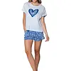 Rebelle dames shortama - Blue Bay - Zomer pyjama - Copy