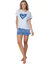 Rebelle dames shortama - Blue Bay - Zomer pyjama - Copy