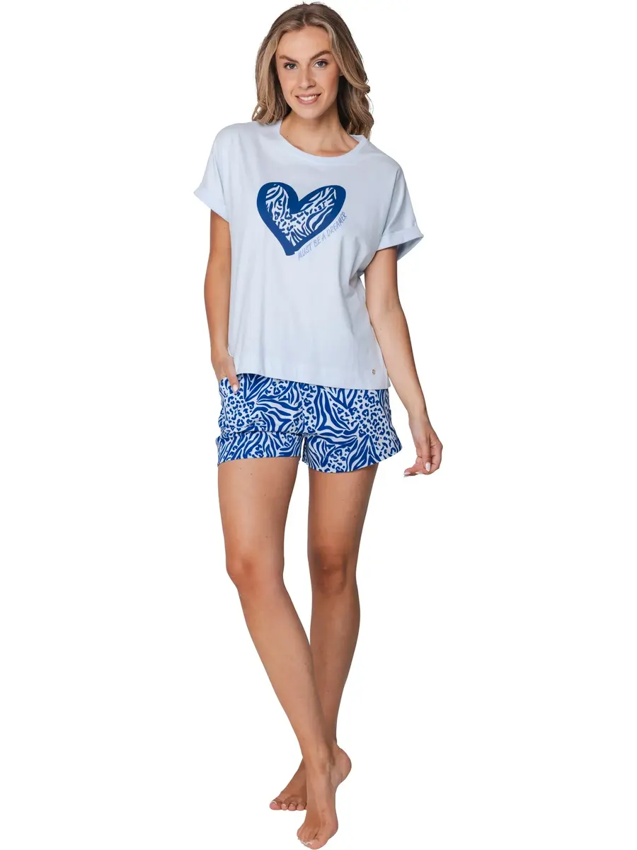 Rebelle dames shortama - Blue Bay - Zomer pyjama - Copy