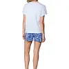 Rebelle dames shortama - Blue Bay - Zomer pyjama - Copy