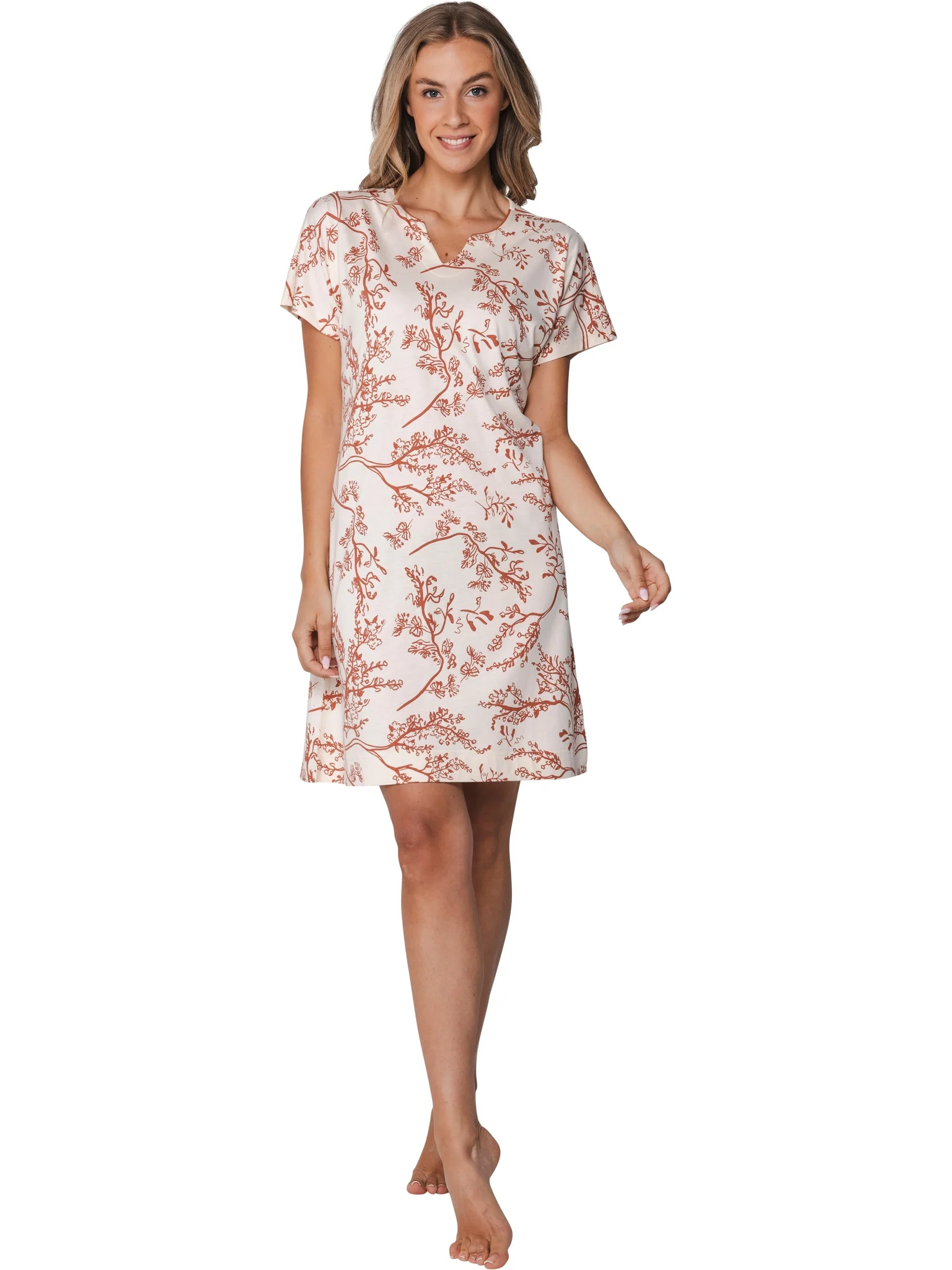 Pastunette dames nachthemd korte mouw -  Blossom