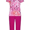 Pastunette dames capri pyjama - Shortama -  Paradise pink