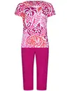 Pastunette dames capri pyjama - Shortama -  Paradise pink