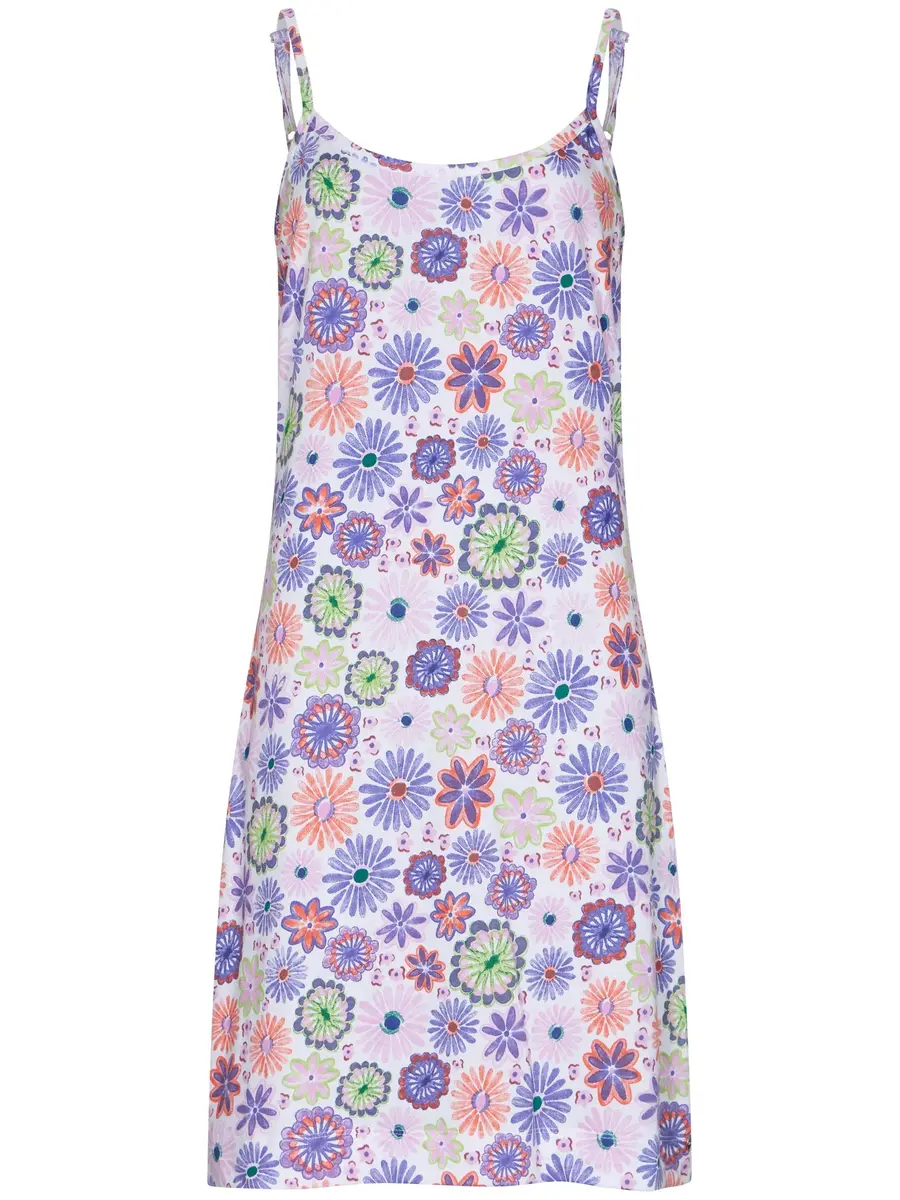 Rebelle dames nachthemd met spaghetti bandjes - 100% katoen Rebelle dames nachthemd met spaghetti bandjes - 100% katoen