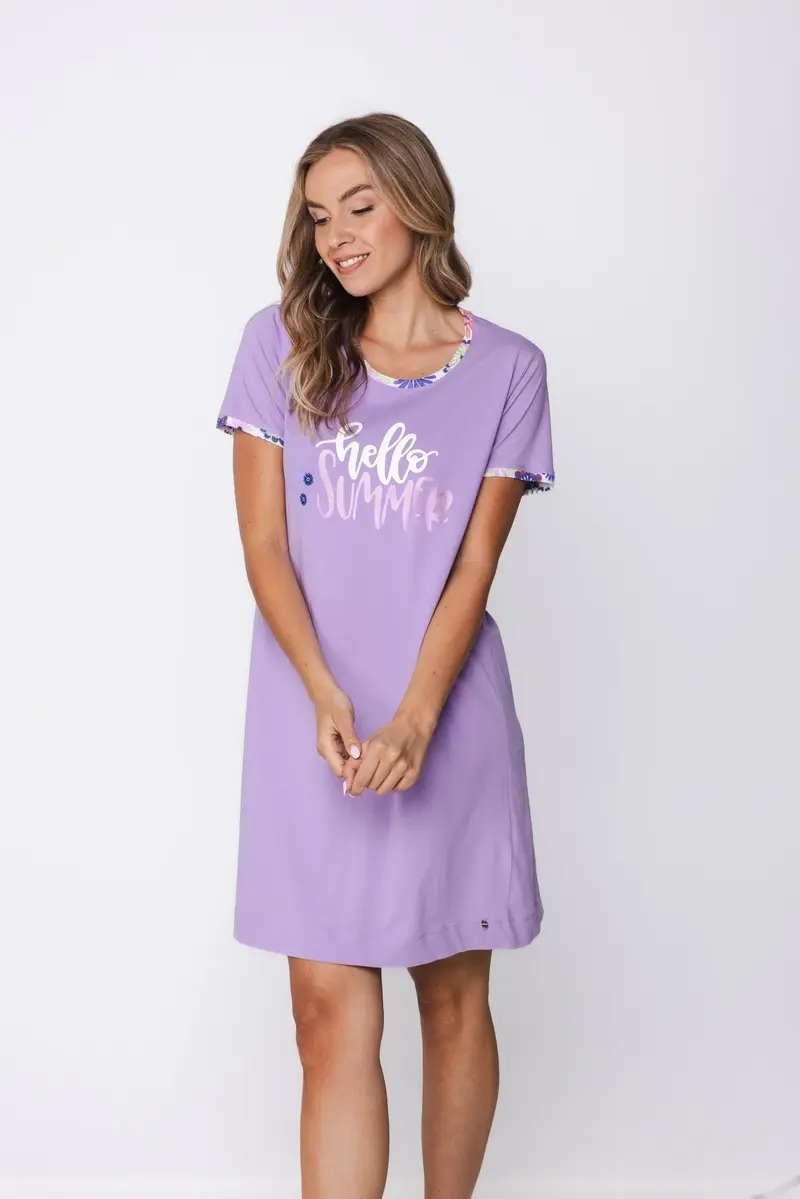 Rebelle dames nachthemd - Korte mouw - Hello Summer Rebelle dames nachthemd - Korte mouw - Hello Summer