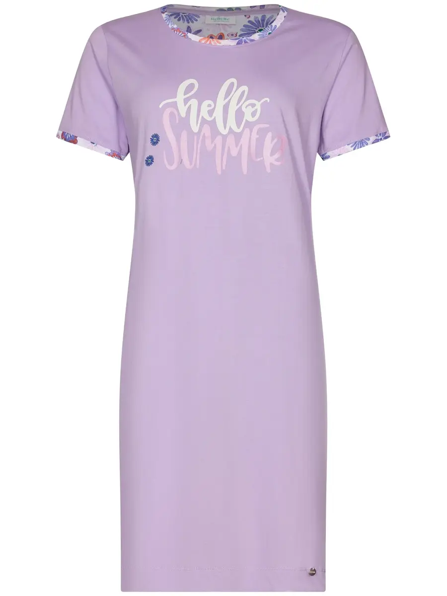 Rebelle dames nachthemd - Korte mouw - Hello Summer Rebelle dames nachthemd - Korte mouw - Hello Summer