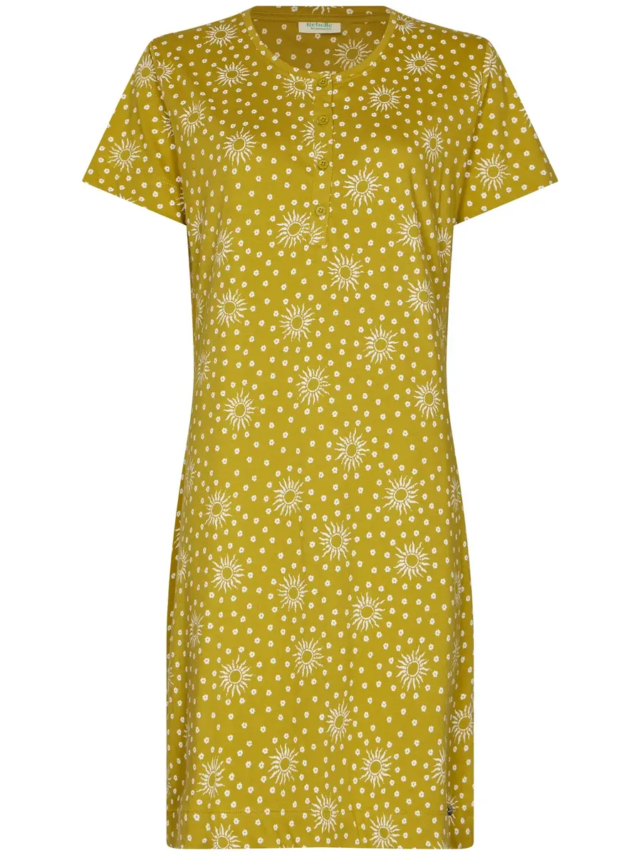 Rebelle dames nachthemd - Korte mouw - Sunny Holiday - Groen