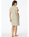 Schiesser Dames Nachthemd korte mouw  - Lime streep