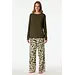 Schiesser dames pyjama - Modal -  selected! premium - Olijfgroen