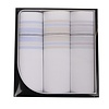Swan Heren zakdoeken, White Blue, 3 stuks