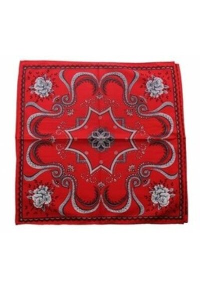 Boeren zakdoek rood Roos 53 x 53 cm