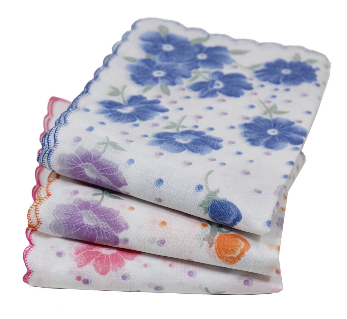 Tiseco Dames zakdoeken Bloem kant Lucie 2 12 St