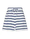 Rebelle dames shortama - Blue Bay - Wit gestreept -  Zomer pyjama