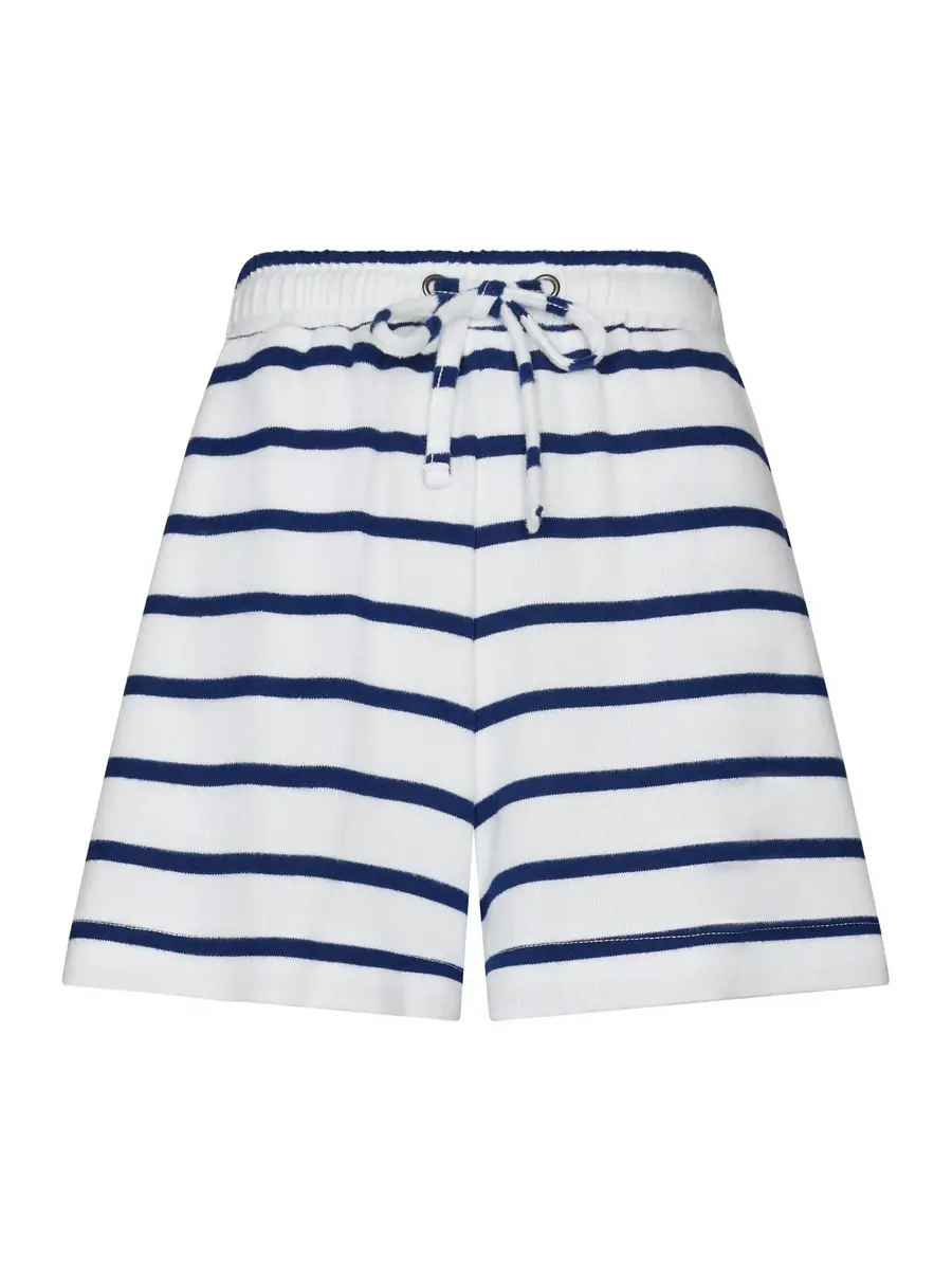 Rebelle dames shortama - Blue Bay - Wit gestreept -  Zomer pyjama
