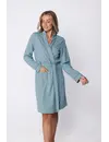Pastunette lange dames badjas - Stone Blue
