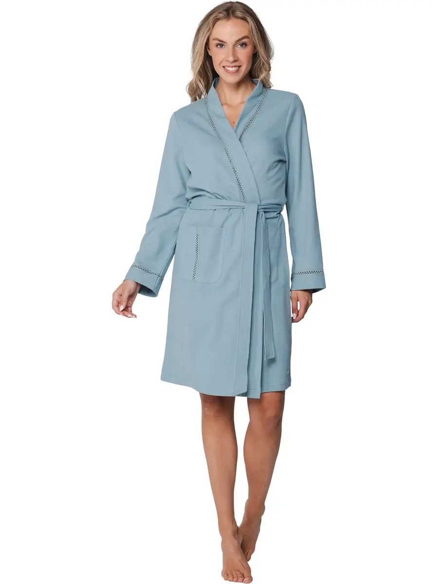 Pastunette lange dames badjas - Stone Blue