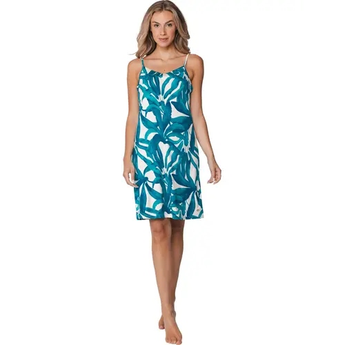 Pastunette dames nachthemd met spaghetti bandjes - Emerald Oasis