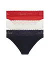 Tommy Hilfiger 3-Pack Dames Bikini Slips - Low rise - Lage vrouwe mini slips en onderbroeken - Kant