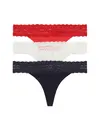 Tommy Hilfiger 3-Pack Dames Strings - Thong - Kant