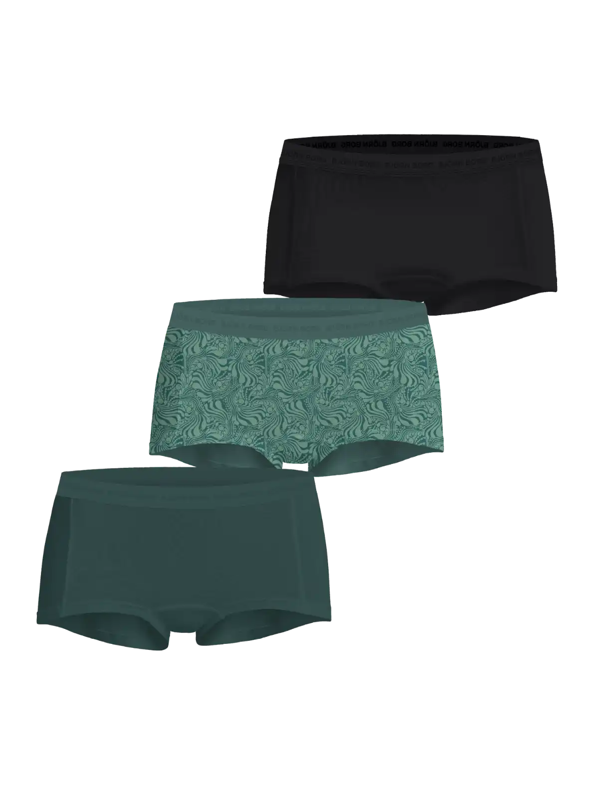 Björn Borg 3-Pack dames boxershorts - Everyday cotton - Groen