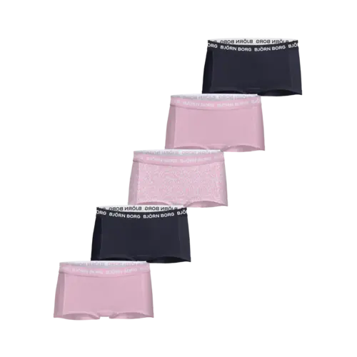 Björn Borg 5-Pack meisje boxershorts - Cotton stretch - Roze combi