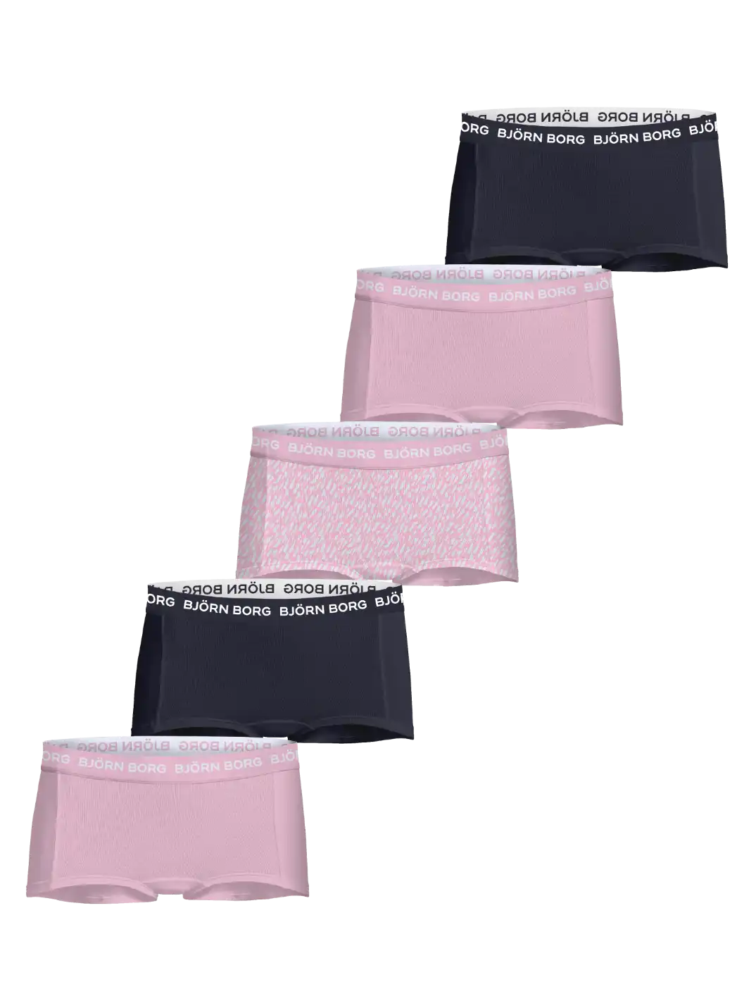Björn Borg 5-Pack meisje boxershorts - Cotton stretch - Roze combi
