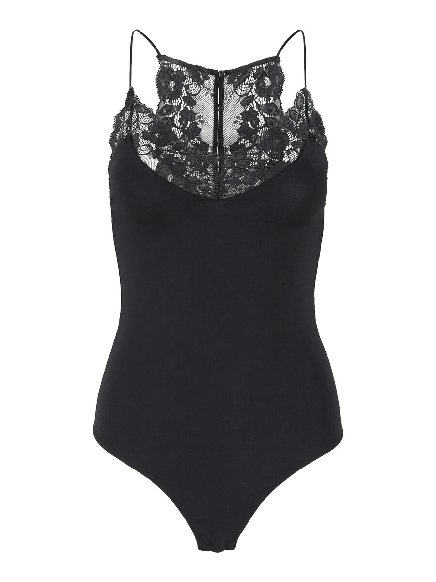 Pieces Body met kant - Zwart