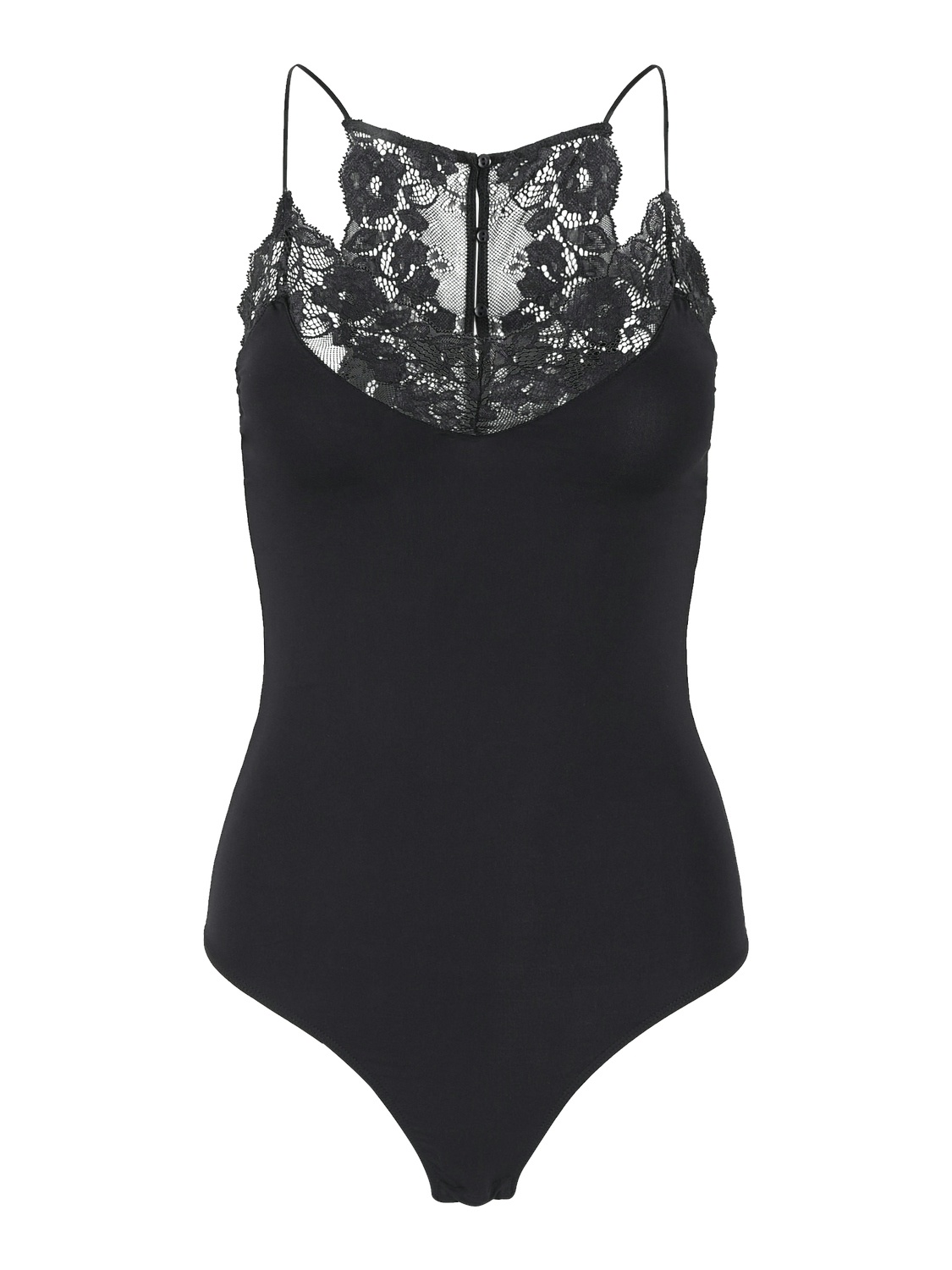 Pieces Body met kant - Zwart