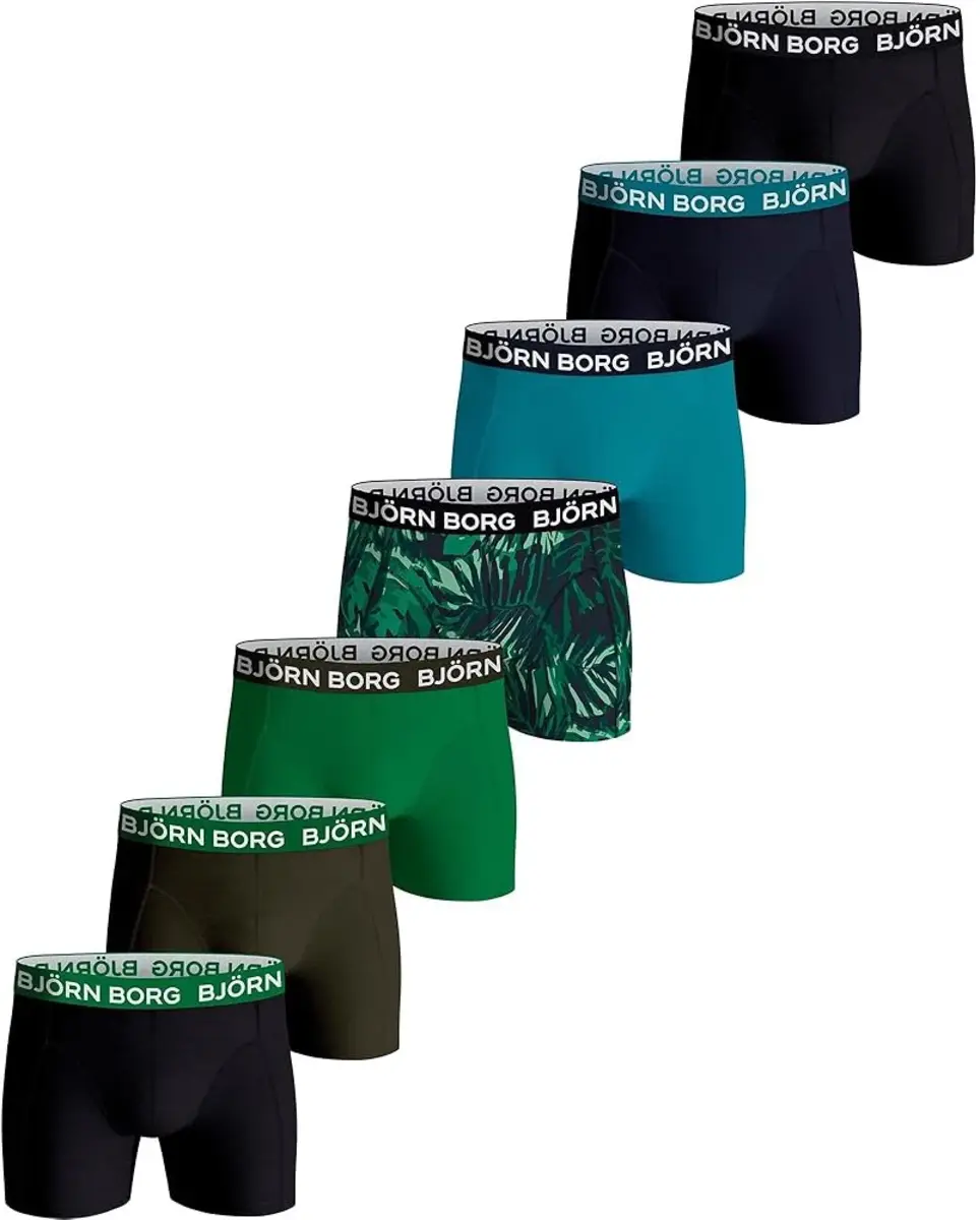 Bjorn Borg 7-pack heren boxershort -  Cotton stretch - Green