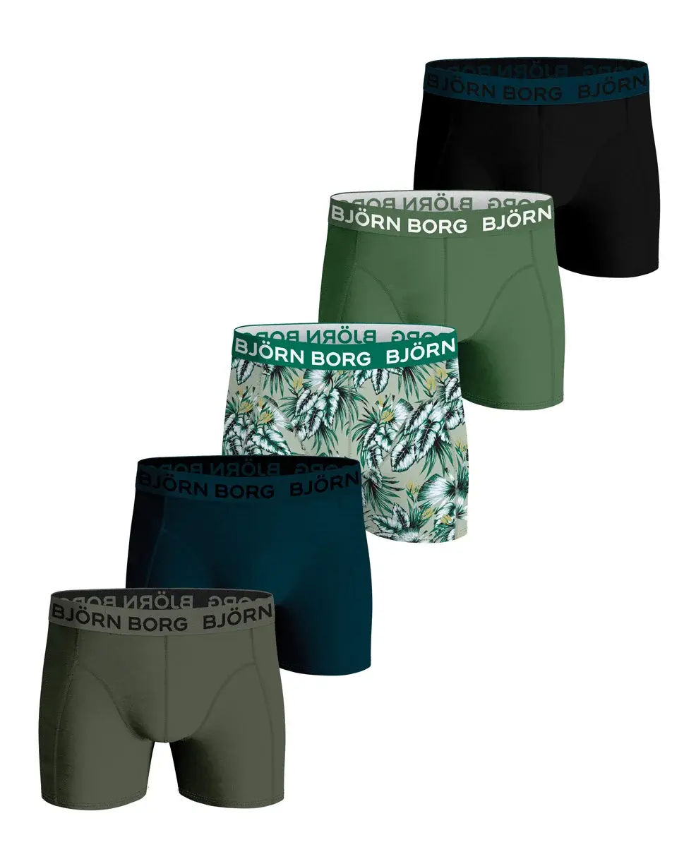 Bjorn Borg 5-Pack jongens boxershorts - Cotton Stretch  - Palm