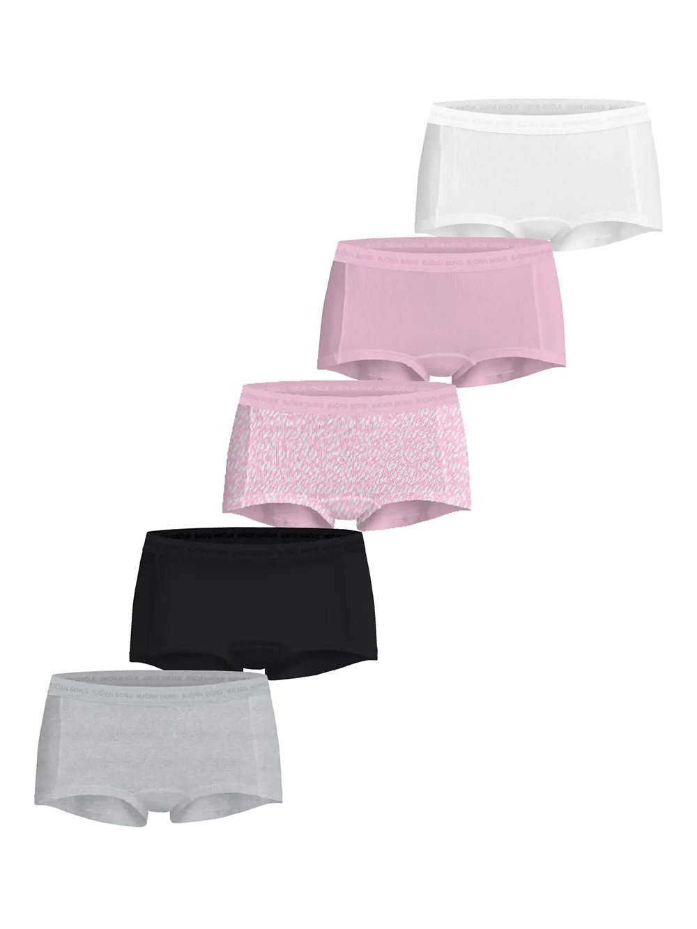Bjorn Borg 5-pack dames boxershort- Everyday cotton - Roze combi Bjorn Borg 5-pack dames boxershort- Everyday cotton - Roze combi