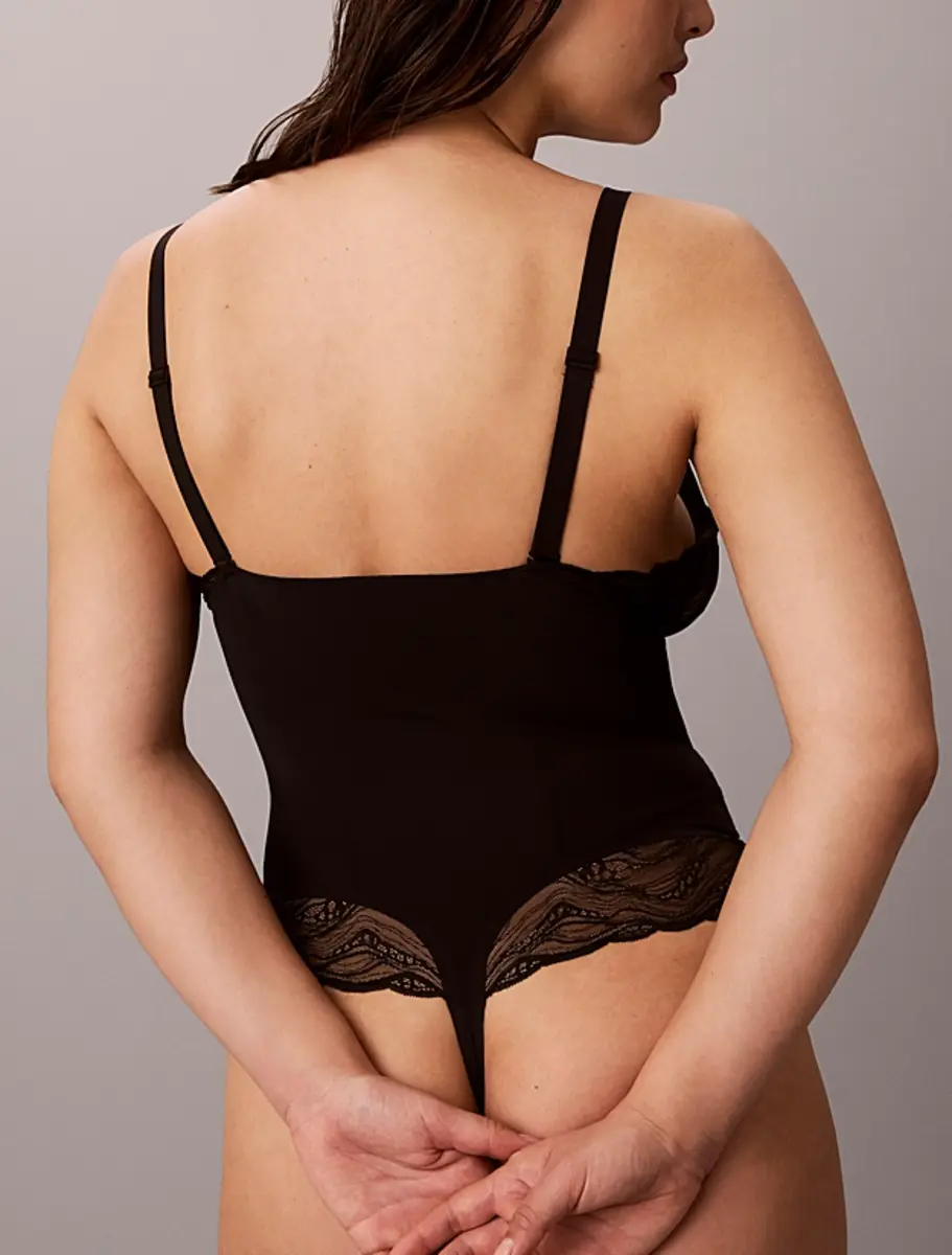 Calvin Klein Dames Bodysuit - Kanten body spaghetti bandjes