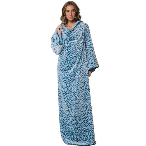 Rebelle fleece deken met mouwen - Blauw