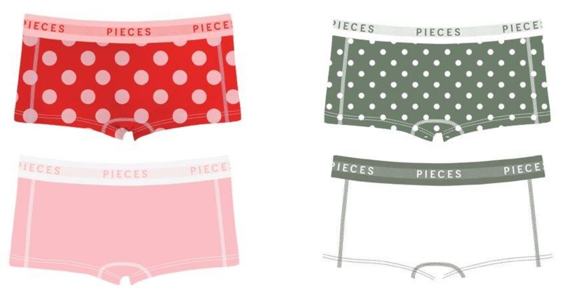 Pieces Lady Polca Dot 4-pack Boxershort