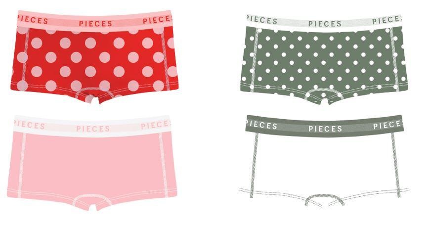 Pieces Lady Polca Dot 4-pack Boxershort Pieces Lady Polca Dot 4-pack Boxershort