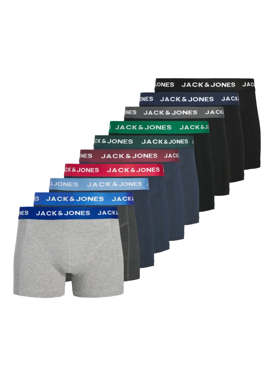 Jack and Jones 10-Pack heren boxershorts - Katoenen Multipack ondergoed heren - Voordeelverpakking Jack and Jones 10-Pack heren boxershorts - Katoenen Multipack ondergoed heren - Voordeelverpakking