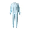 Lunatex dames pyjama badstof - Blauw