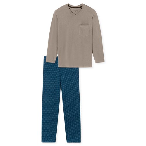 Schiesser heren pyjama - Bruin - Comfort Fit
