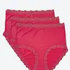 Nina von C 3-pack dames Tailleslip - Kant - Colours - Dames onderbroeken modal - Vrolijke kleuren