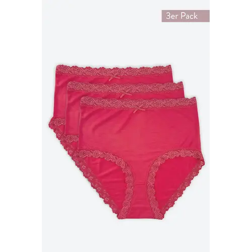 Nina von C 3-pack dames Tailleslip - Kant - Colours