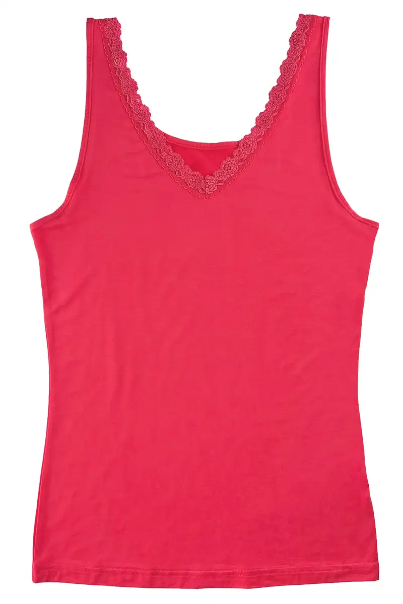 Nina von C dames hemd kant - Modal - Colours - Luxe onderhemd met brede bandjes