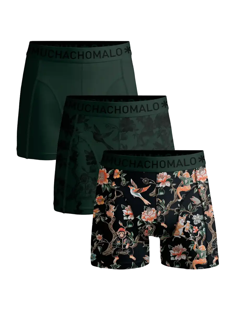 Muchachomalo 3-Pack Heren Boxershort - Pirate Parrot  - katoenen heren onderbroeken