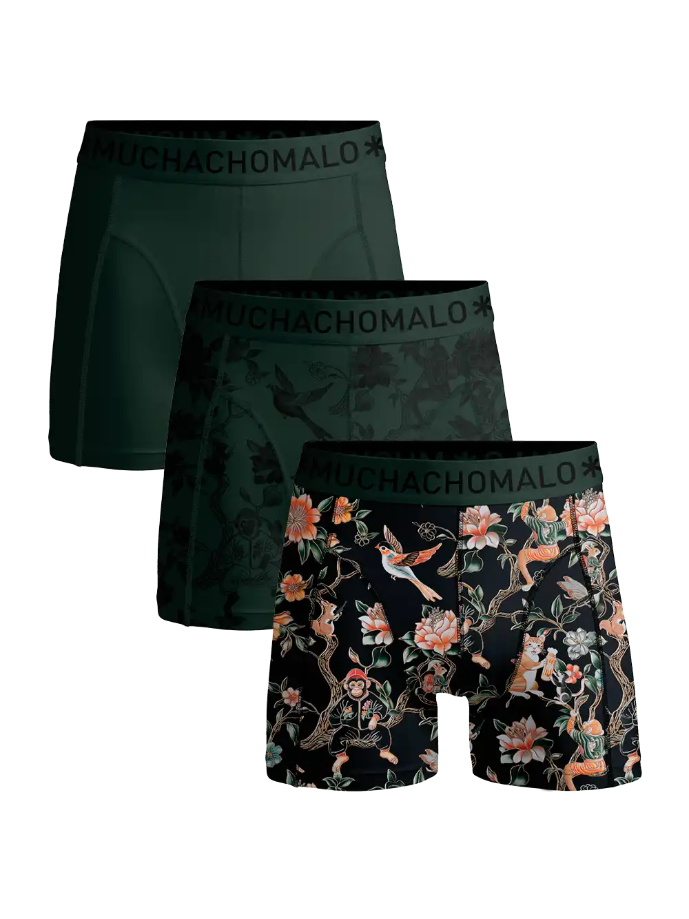 Muchachomalo 3-Pack Heren Boxershort - Pirate Parrot