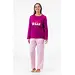 Gaubert dames pyjama -  katoen - katoenen dames nachtkleding goedkoop - Copy - Roze