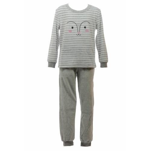 Cocodream Cocodream velours meiden pyjama Happy Face Cocodream Cocodream velours meiden pyjama Happy Face
