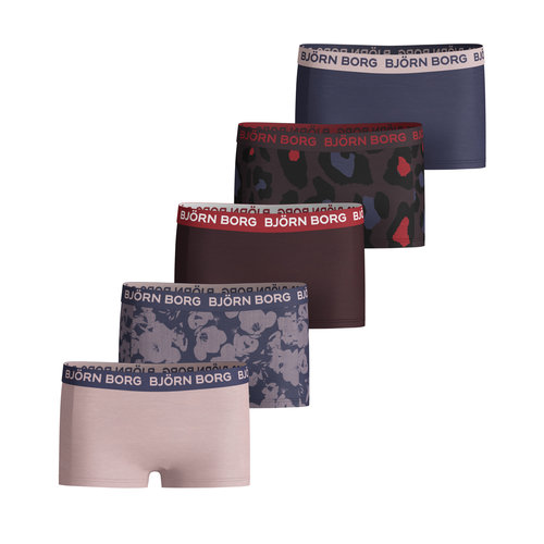 Bjorn Borg ondergoed Bjorn Borg meisjes boxershorts 5-Pack - Crown Blue Bjorn Borg ondergoed Bjorn Borg meisjes boxershorts 5-Pack - Crown Blue