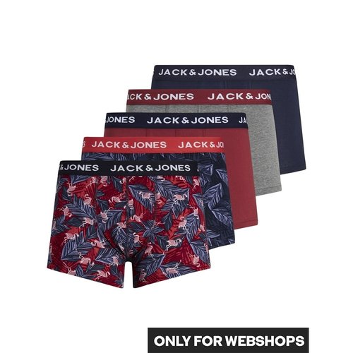 Jack & Jones heren boxershort 5-Pack - Navy Blazer Jack & Jones heren boxershort 5-Pack - Navy Blazer